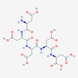 Chemical structure of Asp-Asp-Asp-Asp-Asp