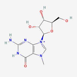 Chemical structure of 7-Methylguanosine