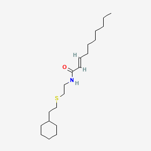 Chemical structure of 2-(2-Decenoylamino)ethyl-2-(cyclohexylethyl)sulfide