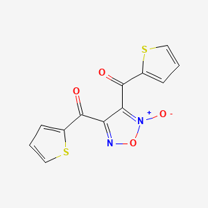 Chemical structure of HC-056456 (3,4-Bis(2-thienoyl)-1,2,5-oxadiazole-N-oxide)
