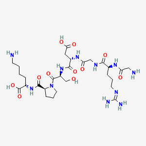 Chemical structure of GRGDSPK (EMD 56574)
