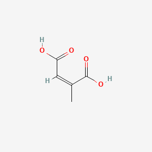 Chemical structure of Mesaconic acid
