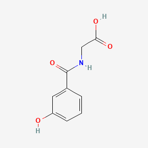 Chemical structure of 3-Hydroxyhippuric acid