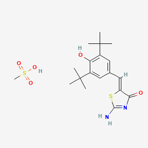 Chemical structure of Darbufelone mesylate (CI-1004 mesylate)