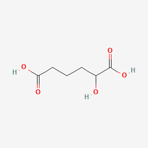 Chemical structure of 2-Hydroxyadipic acid