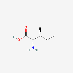 Chemical structure of 2-Amino-3-methylpentanoic acid