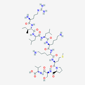 Chemical structure of Handle region peptide, rat