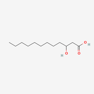Chemical structure of 3-Hydroxydodecanoic acid