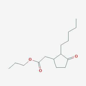 Chemical structure of Propyl 3-oxo-2-pentylcyclopentaneacetate