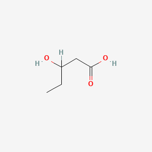 Chemical structure of 3-Hydroxyvaleric acid