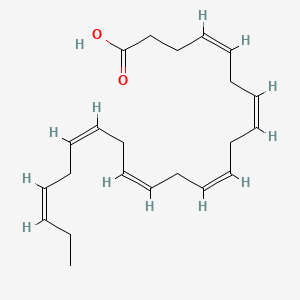 Chemical structure of Docosahexaenoic Acid (DHA)