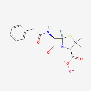 Chemical structure of Penicillin G, potassium salt