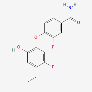 Chemical structure of MUT056399 (Fab-001)