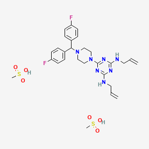 Chemical structure of Almitrine Mesylate