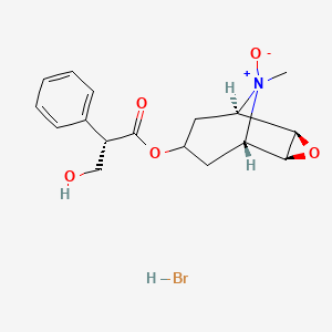Chemical structure of Scopolamine, hydrobromide
