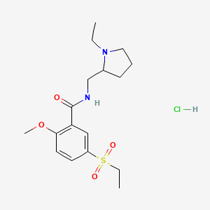 Chemical structure of Sultopride hydrochloride (LIN-1418 hydrochloride)