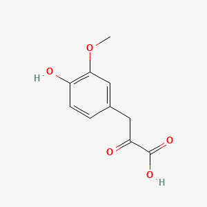 Chemical structure of Vanilpyruvic acid