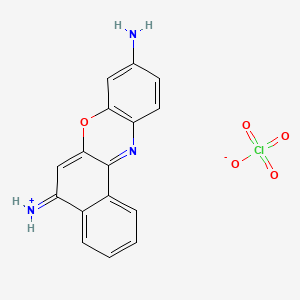 Chemical structure of Cresyl violet 670 perchlorate