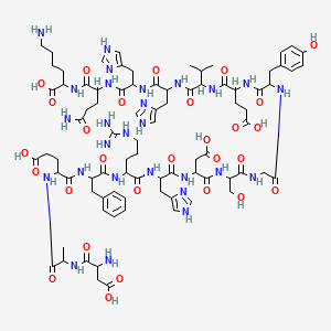 Chemical structure of Amyloid beta-Protein (1-16)