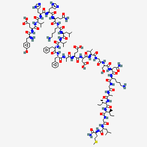 Chemical structure of β-Amyloid (10-35), amide