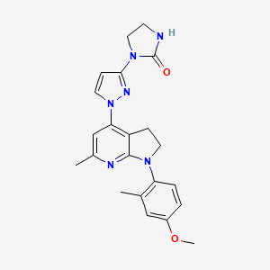 Chemical structure of Emicerfont (GW876008)