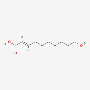 Chemical structure of 10-Hydroxy-2-decenoic acid
