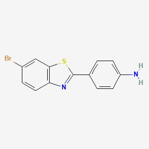 Chemical structure of 4-(6-Bromo-2-benzothiazolyl)benzenamine