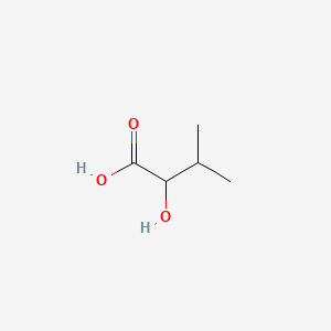 Chemical structure of (+-)-2-Hydroxyisovaleric acid