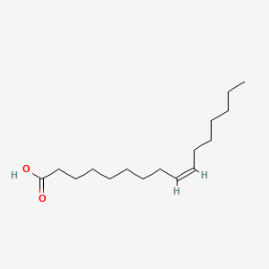 Chemical structure of Palmitoleic acid