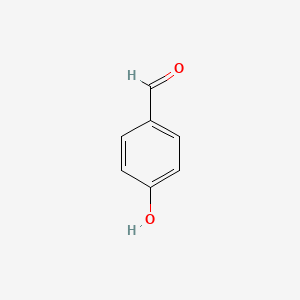 Chemical structure of p-Hydroxybenzaldehyde