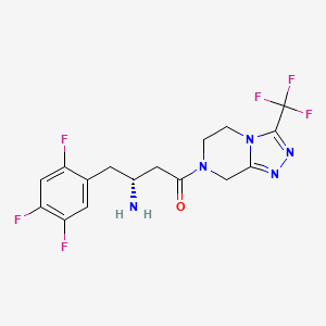 Chemical structure of Sitagliptin