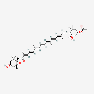 Chemical structure of Fucoxanthin