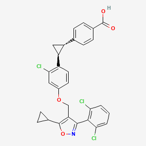 Chemical structure of (-)-PX20606 trans isomer ((-)-PX-102 trans isomer)