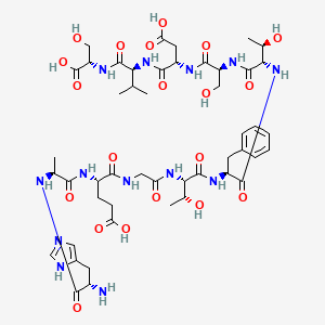 Chemical structure of HAEGTFTSDVS