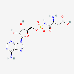 Chemical structure of Asp-AMS
