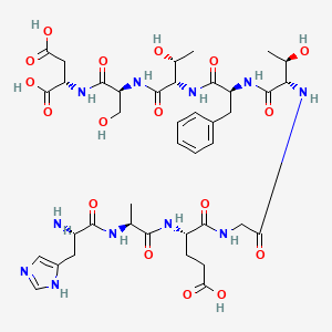 Chemical structure of HAEGTFTSD