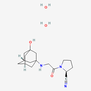 Chemical structure of Vildagliptin dihydrate