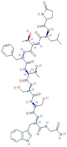 Chemical structure of Adipokinetic Hormone (AKH) (24-32), locust