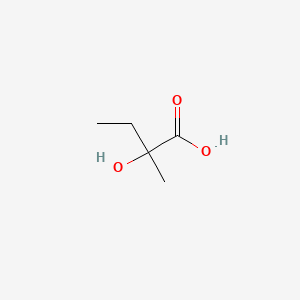 Chemical structure of 2-Hydroxy-2-methylbutanoic acid