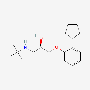 Chemical structure of (+)-Penbutolol