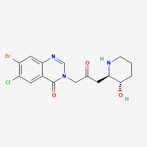 Chemical structure of Halofuginone (RU-19110)