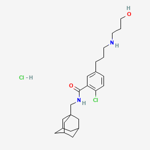 Chemical structure of AZD9056 hydrochloride