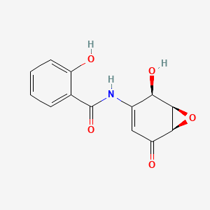 Chemical structure of (+)-DHMEQ