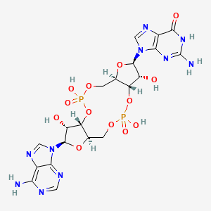 Chemical structure of cGAMP (Cyclic AMP-GMP)