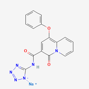 Chemical structure of Quinotolast sodium (FR71021)