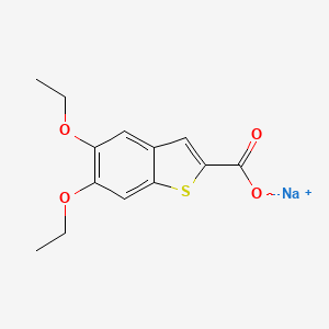 Chemical structure of Tibenelast Sodium