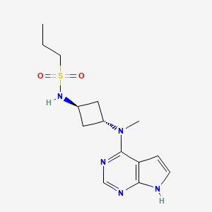 Chemical structure of Abrocitinib (PF-04965842)