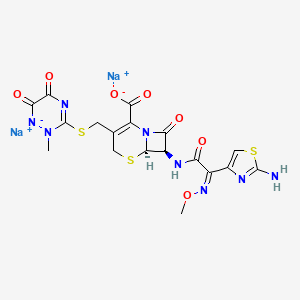 Chemical structure of Ceftriaxone sodium salt (Disodium ceftriaxone)