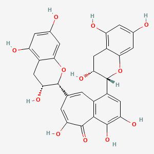 Chemical structure of Theaflavin