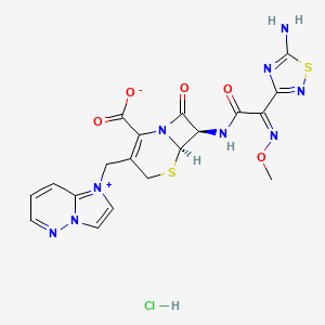 Chemical structure of Cefozopran hydrochloride (SCE-2787 hydrochloride)
